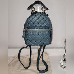 Valentino Garavani blue rockstud backpack